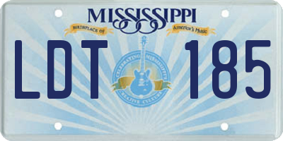 MS license plate LDT185