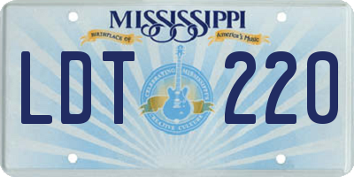 MS license plate LDT220