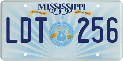 MS license plate LDT256