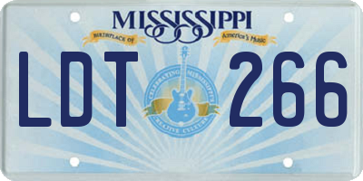 MS license plate LDT266