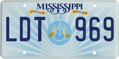 MS license plate LDT969