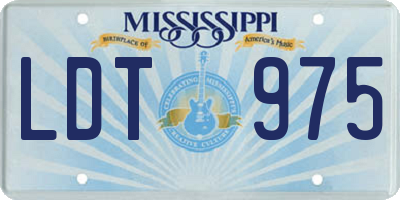 MS license plate LDT975