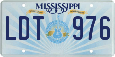 MS license plate LDT976