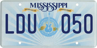 MS license plate LDU050