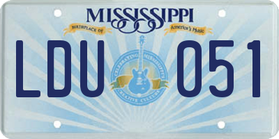 MS license plate LDU051