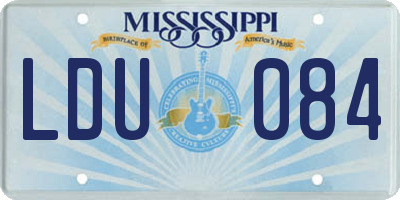 MS license plate LDU084