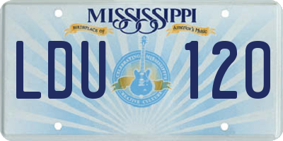 MS license plate LDU120