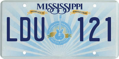 MS license plate LDU121