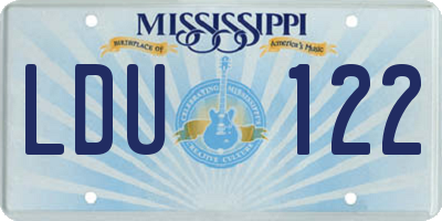 MS license plate LDU122