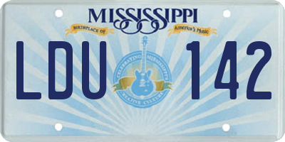 MS license plate LDU142