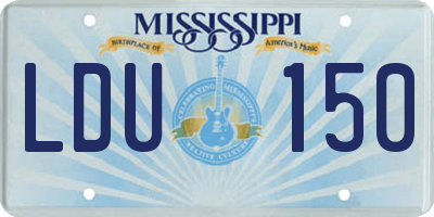MS license plate LDU150