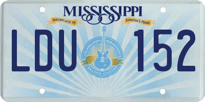 MS license plate LDU152