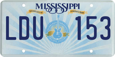 MS license plate LDU153