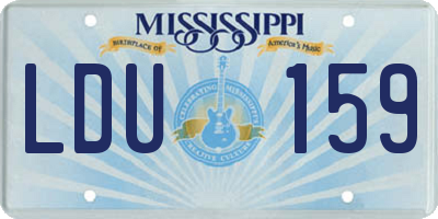 MS license plate LDU159