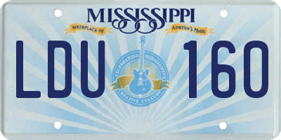 MS license plate LDU160
