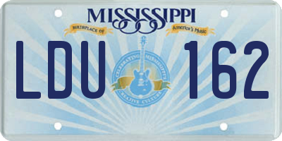 MS license plate LDU162