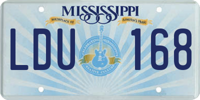 MS license plate LDU168