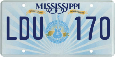 MS license plate LDU170