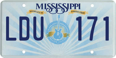 MS license plate LDU171
