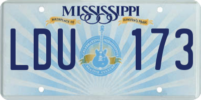 MS license plate LDU173