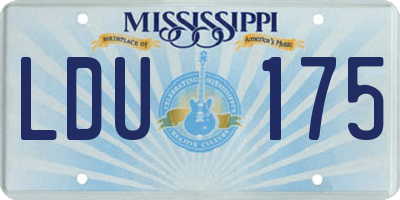 MS license plate LDU175