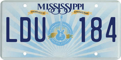 MS license plate LDU184