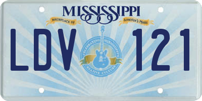 MS license plate LDV121