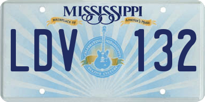 MS license plate LDV132