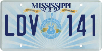 MS license plate LDV141