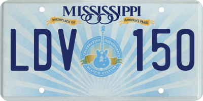 MS license plate LDV150