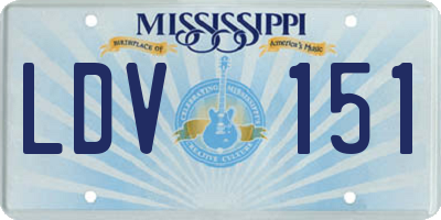 MS license plate LDV151