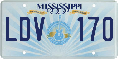 MS license plate LDV170