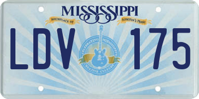 MS license plate LDV175