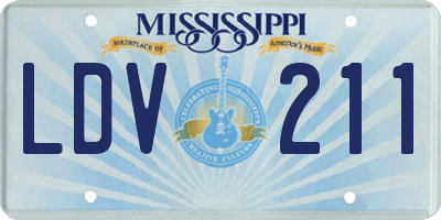 MS license plate LDV211