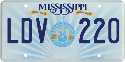 MS license plate LDV220