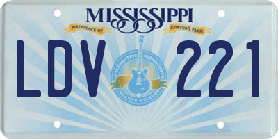 MS license plate LDV221