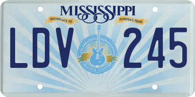 MS license plate LDV245