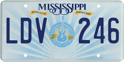 MS license plate LDV246