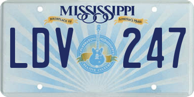 MS license plate LDV247