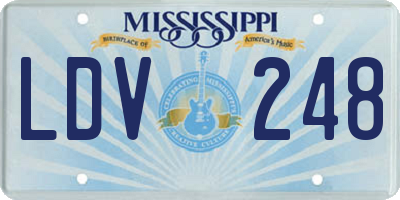 MS license plate LDV248