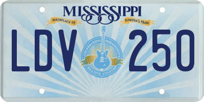 MS license plate LDV250