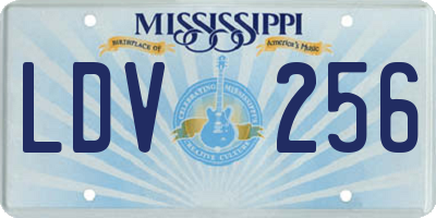 MS license plate LDV256