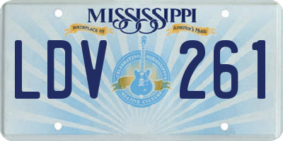 MS license plate LDV261