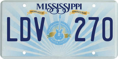 MS license plate LDV270