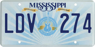 MS license plate LDV274