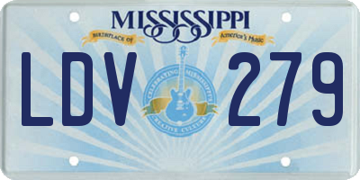 MS license plate LDV279