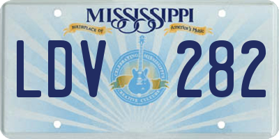 MS license plate LDV282