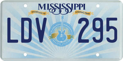 MS license plate LDV295