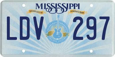 MS license plate LDV297