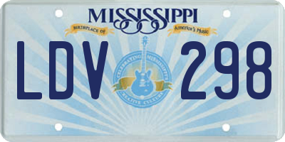 MS license plate LDV298